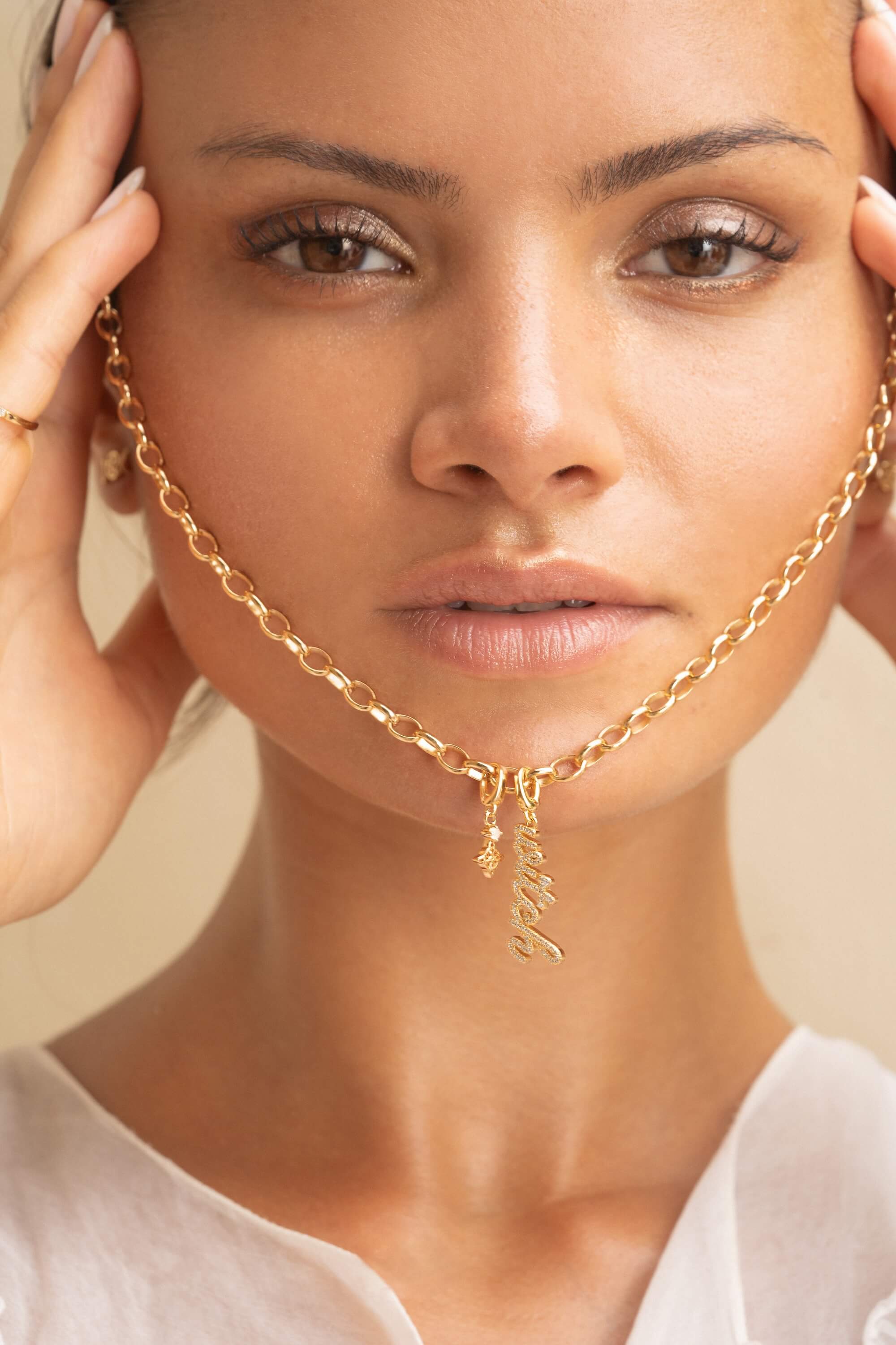 Oval Link Charm Necklace