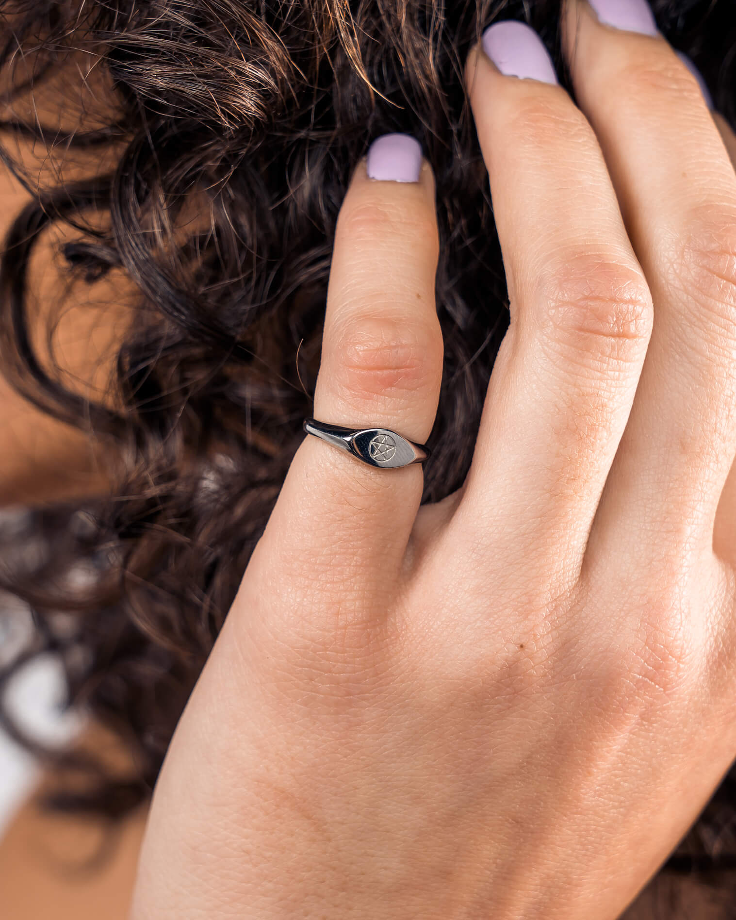 Pentacle Mini Signet Ring