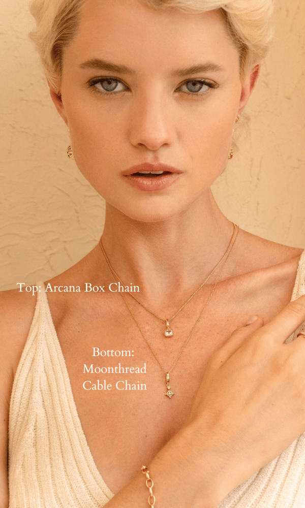 Moonthread Cable Chain Charm Necklace